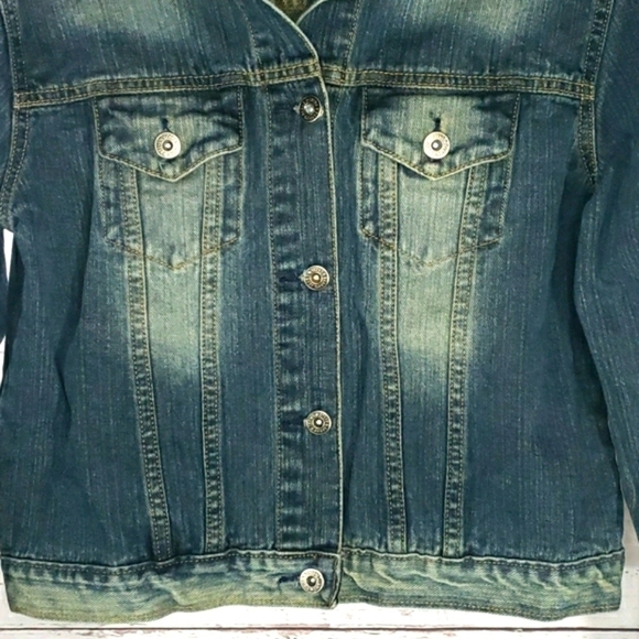 STEVE & BARRYS Button Up Faded Jean Jacket Size M - Picture 3 of 8